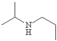 <strong>Which of the following line bond drawings correctly represents N,N-diisopropylamine?</strong> A) B) C) D) E)
