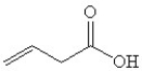 <strong>What is the IUPAC name of the compound shown? </strong> A)1-butanoic acid B)4-butanoic acid C)1-butenoic acid D)3-butenoic acid E)none of the above