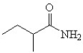 <strong>Which is the correct structure for 3-methyl butanamide?</strong> A) B) C) D) E)