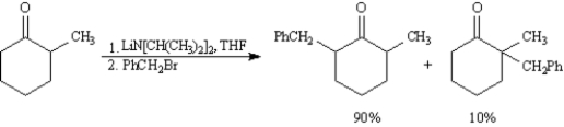 Exhibit 22-6 Consider the reaction below to answer the following question(s): -Refer to Exhibit 22-6.Write the complete stepwise mechanism for the reaction above.Show all intermediate structures and all electron flow with arrows.