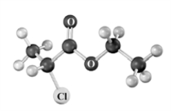 Consider the following molecular model.Atoms other than carbon and hydrogen are labeled. Which of the following reactants could be used to produce this compound?