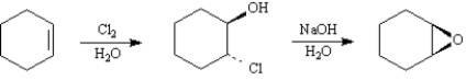 <strong>Exhibit 18-3 Consider the data below to answer the following question(s). Epoxides are synthesized industrially in one step by silver oxide air oxidation of ethylene and on a laboratory scale in one step by treating an alkene with m-chloroperoxybenzoic acid.An alternative two-step process converts alkenes to halohydrins,which are converted by treatment with base to epoxides. Refer to Exhibit 18-3.The synthesis of epoxides by base treatment of halohydrins is an example of an intramolecular:</strong> A)S<sub>N</sub>1 reaction B)hydrolysis reaction C)dehydration reaction D)Williamson ether synthesis