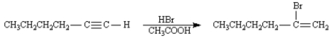Exhibit 9-5 To answer the following question(s) consider this reaction: -Refer to Exhibit 9-5.The key intermediate in the electrophilic addition reaction shown above is called: