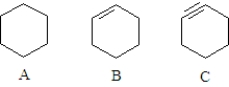 Consider the three structures shown below. Explain why Structure C is unstable