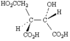 <strong>The enzyme aconitase catalyzes the hydration of the alkene functional group of aconitic acid to give two products,citric acid and isocitric acid.Isocitric acid is optically active;citric acid is not optically active.Based on your knowledge of alkene hydration and optical activity,the structure of citric acid is: </strong> A) B) C) D)cannot be determined