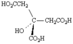 <strong>The enzyme aconitase catalyzes the hydration of the alkene functional group of aconitic acid to give two products,citric acid and isocitric acid.Isocitric acid is optically active;citric acid is not optically active.Based on your knowledge of alkene hydration and optical activity,the structure of citric acid is: </strong> A) B) C) D)cannot be determined