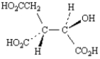 <strong>The enzyme aconitase catalyzes the hydration of the alkene functional group of aconitic acid to give two products,citric acid and isocitric acid.Isocitric acid is optically active;citric acid is not optically active.Based on your knowledge of alkene hydration and optical activity,the structure of citric acid is: </strong> A) B) C) D)cannot be determined