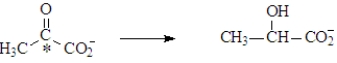 In muscles during strenuous exercise,under anaerobic conditions lactic acid builds up due to the following reaction. The carbon atom indicated by the asterisk is
