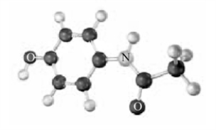 The following is a representation of the pain reliever,acetaminophen,the active ingredient in Tylenol .Indicate the positions of any multiple bonds.Atoms other than carbon and hydrogen are labeled.