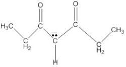 Draw the resonance forms of 3,5-heptanedione anion. 