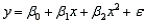 A regression model of the form is called a quadratic model or a second-order polynomial model.