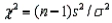 The test statistic used to test hypotheses about the population variance is , which is chi-square distributed with n - 1 degrees of freedom when the population is normally distributed with variance equal to .