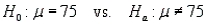<strong>In testing the hypothesis , the following information is known: n = 64, = 78, and = 10. In this case, what is the value of the test statistic?</strong> A) +2.4 B) +1.96 C) -1.96 D) -2.4
