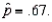 In testing vs. a random sample of size 100 produced a sample proportion of Given these results, the test statistic value is z = -0.655.