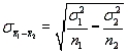 The standard error of the sampling distribution of is given by the formula SE =