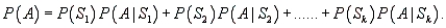 Given a set of events that are mutually exclusive and exhaustive and an event A, the law of total probability states that P(A) can be expressed as