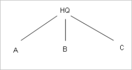 <strong>Figure 13-2 Refer to Figure 13-2.Identify the structure of Z Corp.</strong> A)U-form B)M-form C)Mixed organization D)Matrix organization