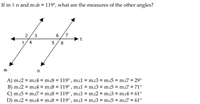 Use the properties of parallel lines to solve the problem.