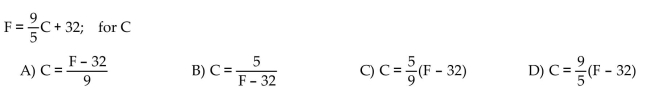 Solve the formula for the specified variable.