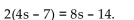 The equation is a contradiction. Find all values of s that make this statement true: