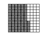 Solve the problem. -What percent of the figure is shaded?  