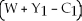 <strong>Which of the following is the correct statement of an intertemporal budget constraint?</strong> A) = - + B) = + C)W = - ( + ) D) =