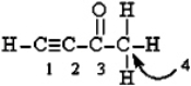 <strong>Label the hybridization at C#1, C#2, C#3, and C#4 in the molecule. C1 C2 C3 C4</strong> A) sp sp sp<sup>3</sup> sp<sup>3</sup>d B) sp sp sp<sup>2</sup> sp<sup>3</sup> C) sp sp<sup>2</sup> sp<sup>2</sup> sp<sup>2</sup> D) sp<sup>2</sup> sp<sup>2</sup> sp<sup>3</sup> sp<sup>3</sup> E) sp<sup>3</sup> sp<sup>3</sup> sp<sup>3</sup> sp<sup>3</sup>