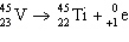 <strong>The reaction represented by the description An atom of titanium-45 decays by beta emission is</strong> A) B) C) D) E)