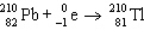 <strong>The reaction represented by the description An atom of lead-210 decays by emission of an alpha particle is</strong> A) B) C) D) E)
