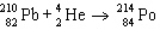 <strong>The reaction represented by the description An atom of lead-210 decays by emission of an alpha particle is</strong> A) B) C) D) E)