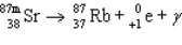 <strong>The reaction represented by the description An atom of metastable strontium-87 undergoes gamma decay is</strong> A) B) C) D) E)