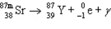 <strong>The reaction represented by the description An atom of metastable strontium-87 undergoes gamma decay is</strong> A) B) C) D) E)