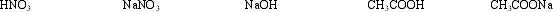 <strong>In how many different pairs can these substances be mixed to produce buffer solutions?  </strong> A) 2 B) 3 C) 4 D) 5 E) 6 <div style=padding-top: 35px> 
