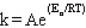 <strong>The Arrhenius equation is</strong> A) B) C) D) E)