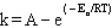 <strong>The Arrhenius equation is</strong> A) B) C) D) E)