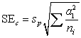 <strong>A contrast expresses an effect in the population as a combination of population means,of the form <sub> </sub> .The contrast can be estimated or tested using the sample data.Which of the following statements about or properties of contrasts is/are FALSE?</strong> A)The corresponding sample contrast is <sub> </sub> . B)The coefficients of the contrast must sum to one, <sub> </sub> . C)The standard error of a sample contrast is given by <sub> </sub> . D)To test the hypothesis that the population contrast <sub> </sub> = 0,the test statistic is <sub> </sub> ,which follows the t distribution with DFE associated with <sub> </sub> From the ANOVA. E)The confidence interval for <sub> </sub> Takes the form <sub> </sub> ,where <sub> </sub> Is the appropriate value of the t(DFE)distribution.