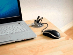 -The accompanying figure shows the mouse connected to the computer via a(n)____________________.