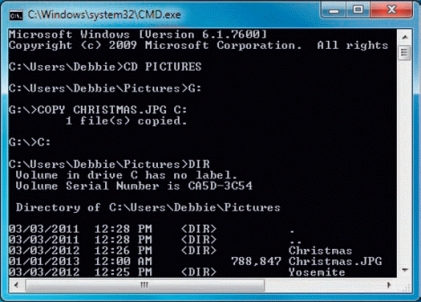 -As shown in the accompanying figure,Windows users can still issue ____________________ commands via the Command Prompt.