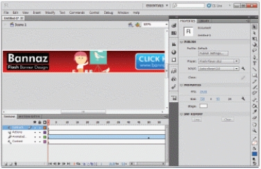 <strong> In the example shown in the accompanying figure,____ is being used to create an animated banner.</strong> A)Adobe Flash B)Adobe Dreamweaver C)Adobe Fireworks D)Adobe Contribute