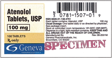 Order: Atenolol 100 mg p.o.daily Available: a.Which dosage of atenolol would you use and why? _______________ b.How many tablets will you give? _____ tab(s)