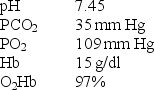 <strong>A patient has the following blood gas results performed on room air: These results are best described as:</strong> A) Respiratory alkalosis B) Metabolic alkalosis C) Normal D) Physiologically impossible