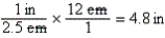 Estimate: __4 to 5 inches (2.5 cm = 1 inch)_______ DA verification:   in :   approximately