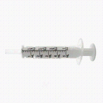 <strong>Ordered: amoxicillin oral susp 0.35 g PO q8h,for a patient with a urinary tract infection.Available: </strong> A)Is this a unit-dose or a multidose container? B)Estimated dose: How many milliliters will the nurse prepare? C)DA equation: D)Evaluation: Shade in the medicine cup with the nearest measurable dose.Indicate with an arrow the additional amount to be added with the syringe.