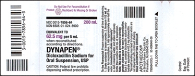 <strong>Ordered: dicloxacillin sodium susp 0.2 g PO q8h. Available: </strong> A)Estimated dose after reconstitution: How many milliliters will the nurse prepare? B)DA equation: C)Evaluation: Shade in the medicine cup with the nearest measurable dose.Indicate with an arrow the additional amount to be added with the syringe.