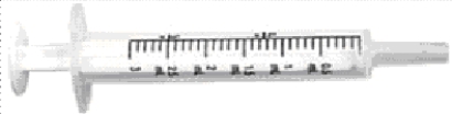 <strong>Ordered: carbenicillin disodium 0.5 g IM q6h. </strong> A)What amount of diluent will the nurse use for this dose? Refer to the label. B)Estimated dose after reconstitution: How many milliliters will the nurse prepare? C)DA equation: D)Evaluation: Indicate with an arrow the amount to be added to the syringe with the nearest measurable dose.