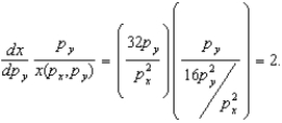 a.   b.   c. Since the price elasticity is -2 -- i.e. since demand is relatively price elastic, spending will fall as price increases. d. Since income does not appear in the demand function, the income elasticity of demand is zero. This implies that the good x is quasilinear.