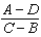 <strong>Suppose you can write generic supply and demand curves such that Q<sub>S</sub> = A + BP and Q<sub>D</sub> = D + CP.Equilibrium price is given by</strong> A) B) C) D)