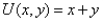 <strong>Which of the following utility functions would not be consistent with the notion that x and y are both goods with positive marginal utilities?</strong> A) B) C) D)