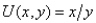 <strong>Which of the following utility functions would not be consistent with the notion that x and y are both goods with positive marginal utilities?</strong> A) B) C) D)