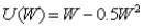 <strong>Which of the following utility functions exhibits constant relative risk aversion?</strong> A) B) C) D)